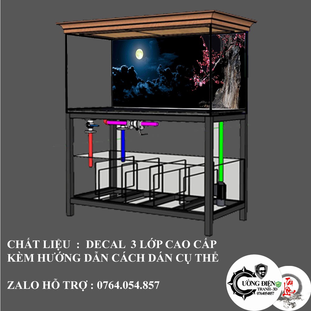 Tranh 3d bể cá