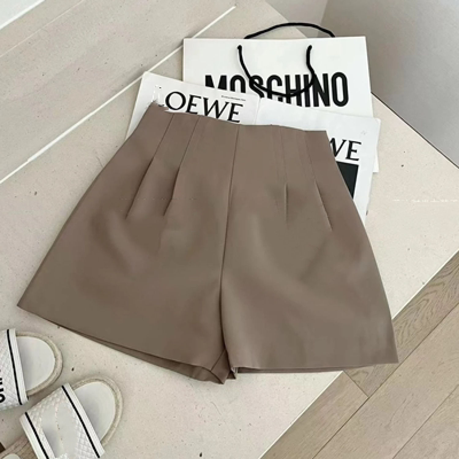 (50-90 KG) QUẦN SORT NÂU CHÍT LY EO CHẤT COTTON MÁT CO GIÃN THOẢI MÁI.