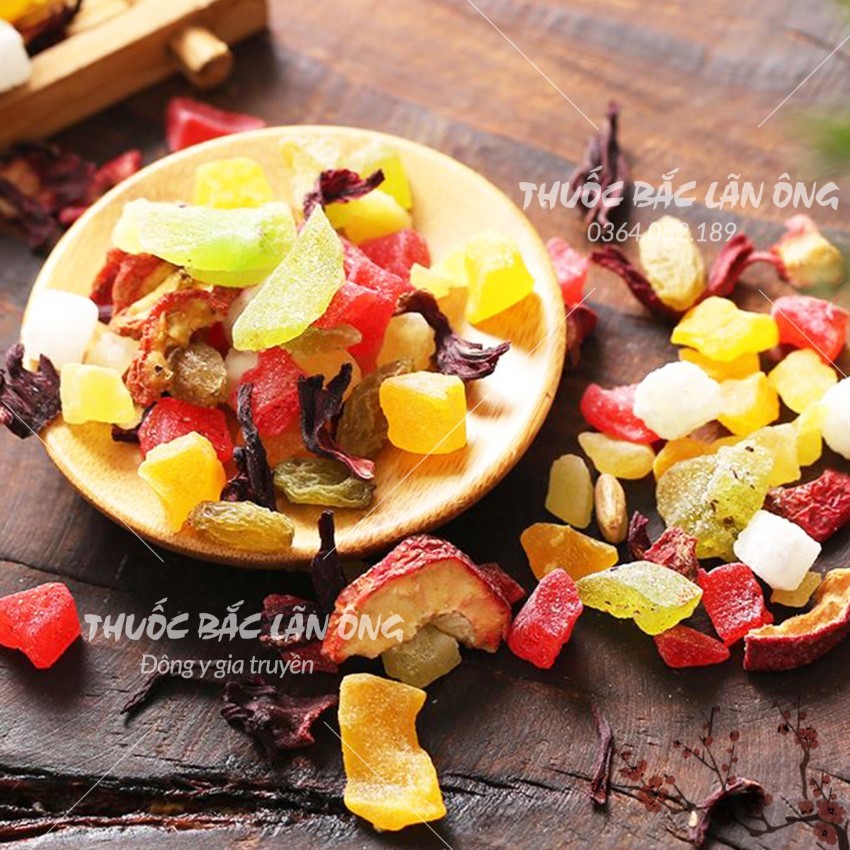 Trà hoa quả Bali 500g, trà hoa quả sấy mix vị, trà trái cây nhiệt đới, giải nhiệt, thanh lọc cơ thể