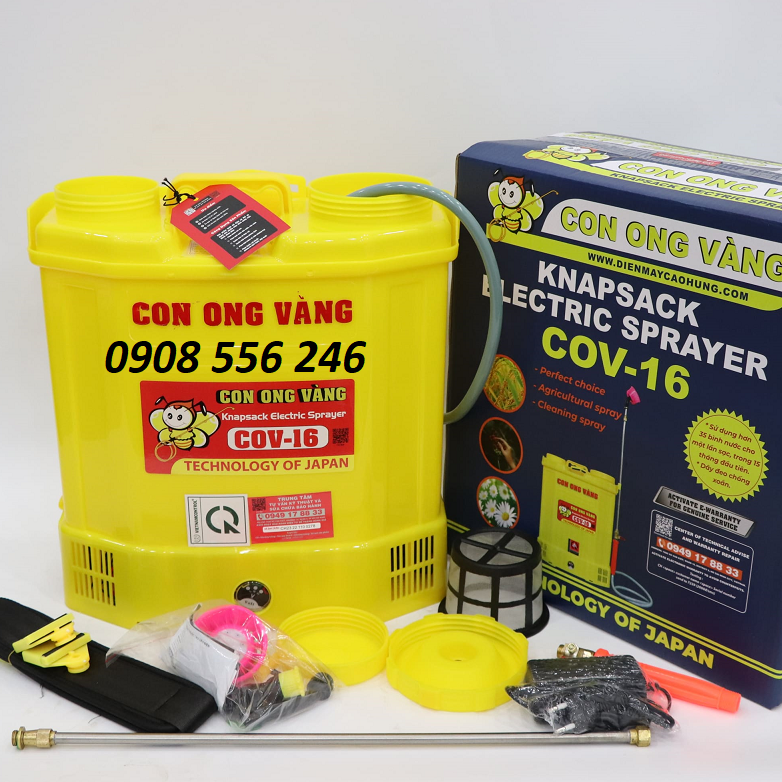 Bình xịt điện con ong vàng 16 lít