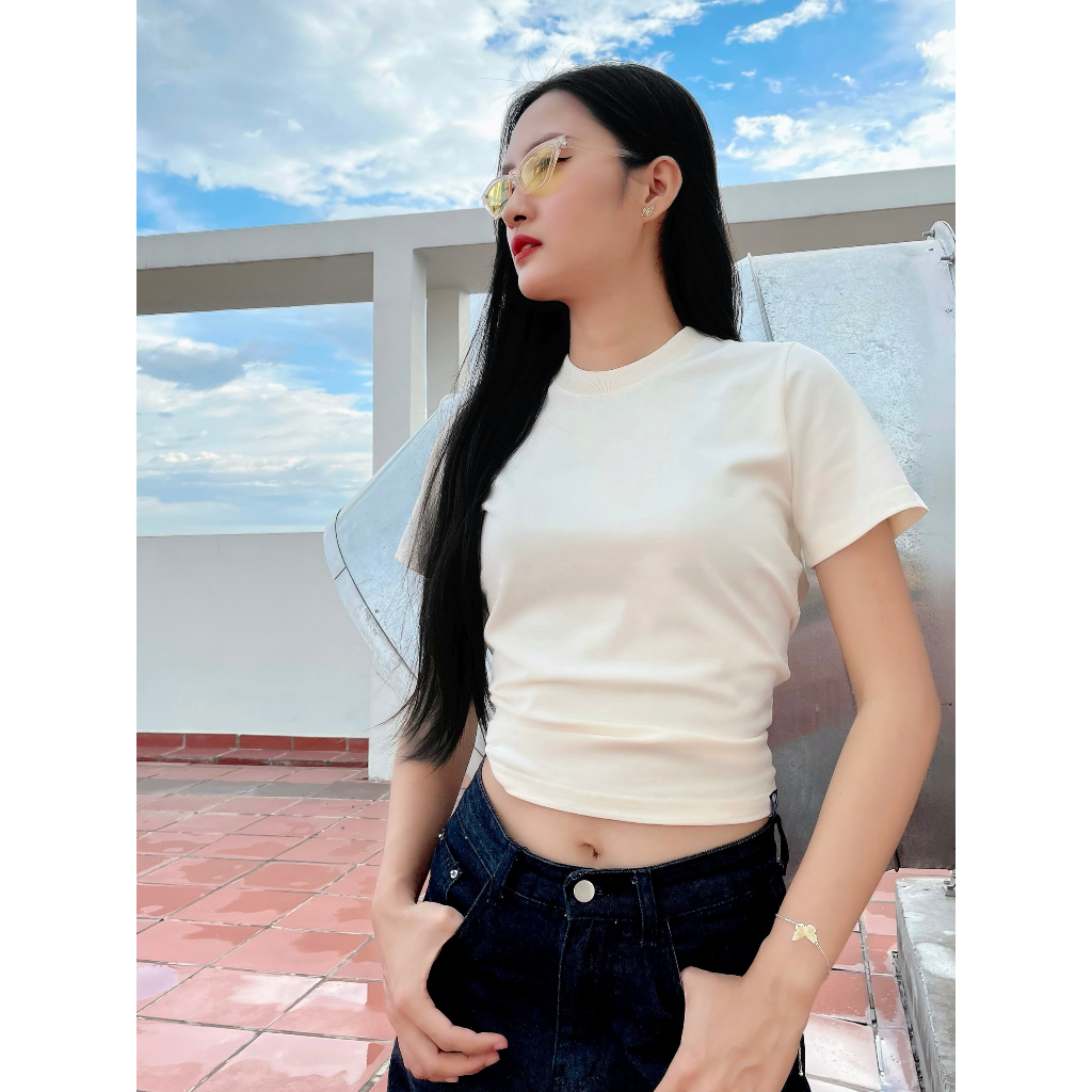 Áo Thun BabyTee Basic BLACK/WHITE/CREAM/ DARK BLUE/BROWN Mẫu Mới 2023 - Toucan Club