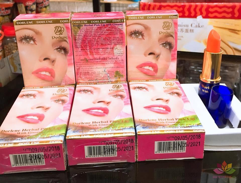 Soņ dưỡng ṫhâm môi Dorlene Herbal Pink Lip - Thailand