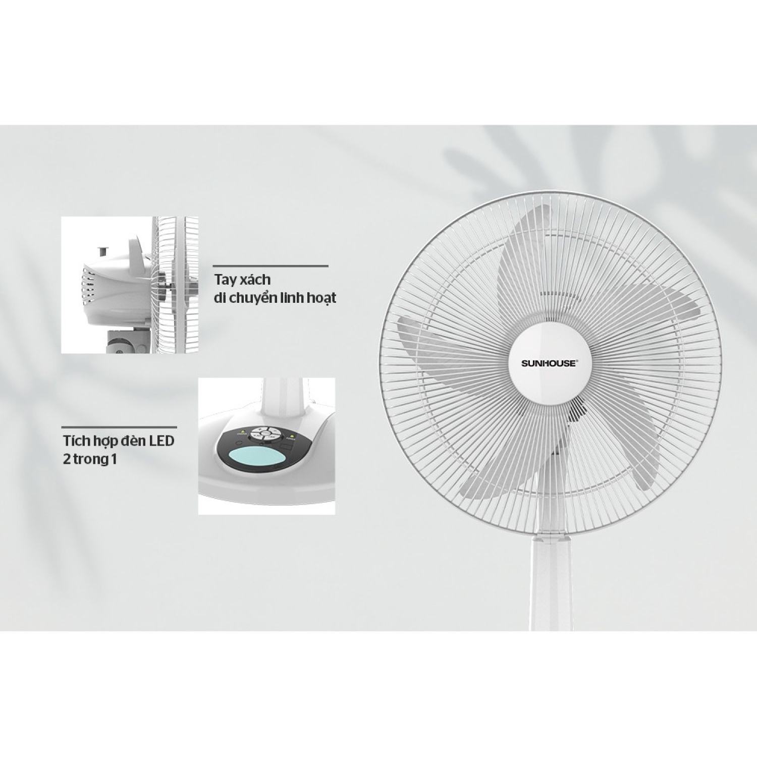 Quạt sạc SUNHOUSE SHD7228