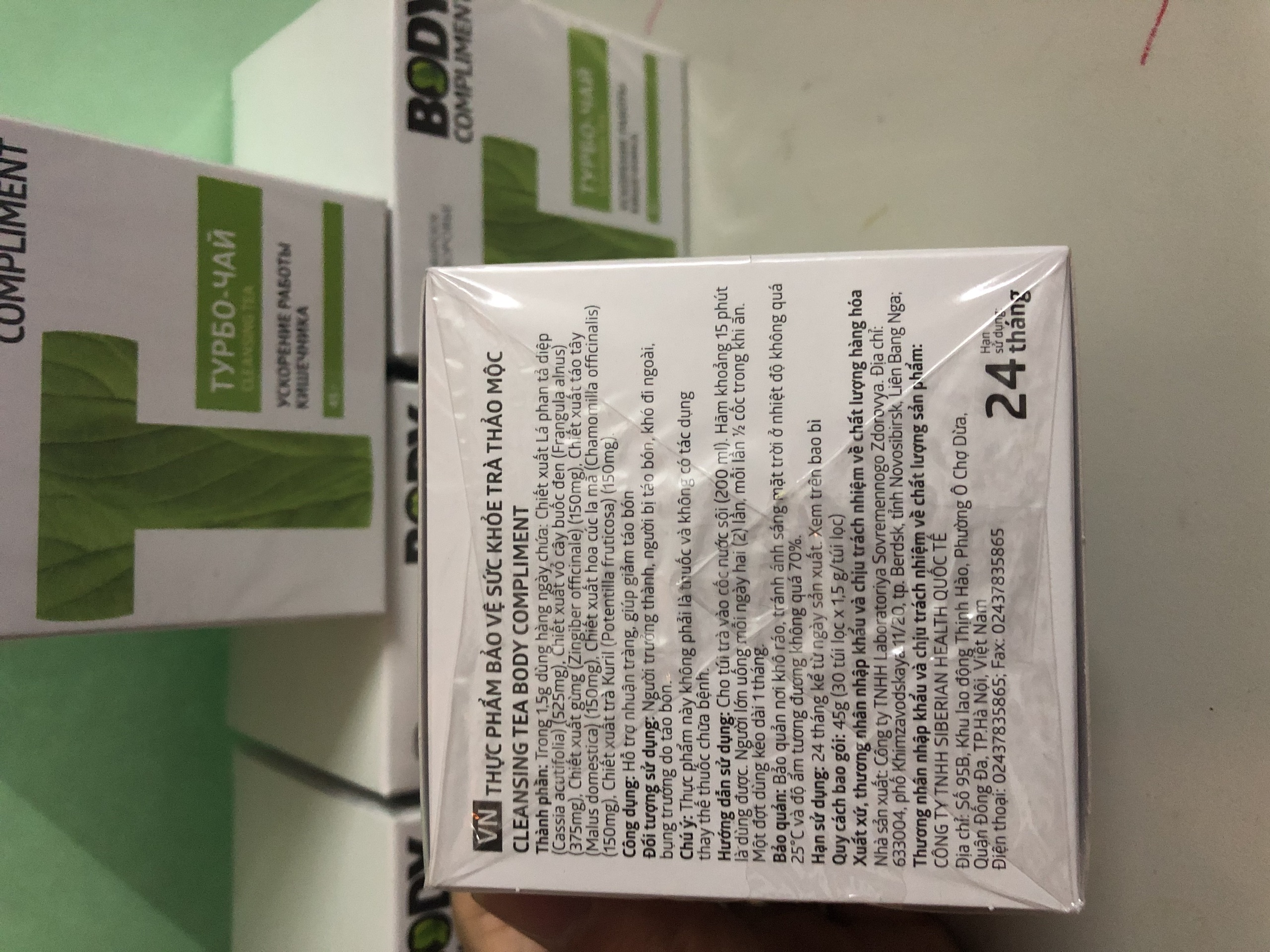 COMBO 5 HỘP TRÀ THẢO MỘC CLEANSING TEA BODY COMPLIMENT (GIẢM CÂN, THẢI ĐỘC HIỆU QUẢ)