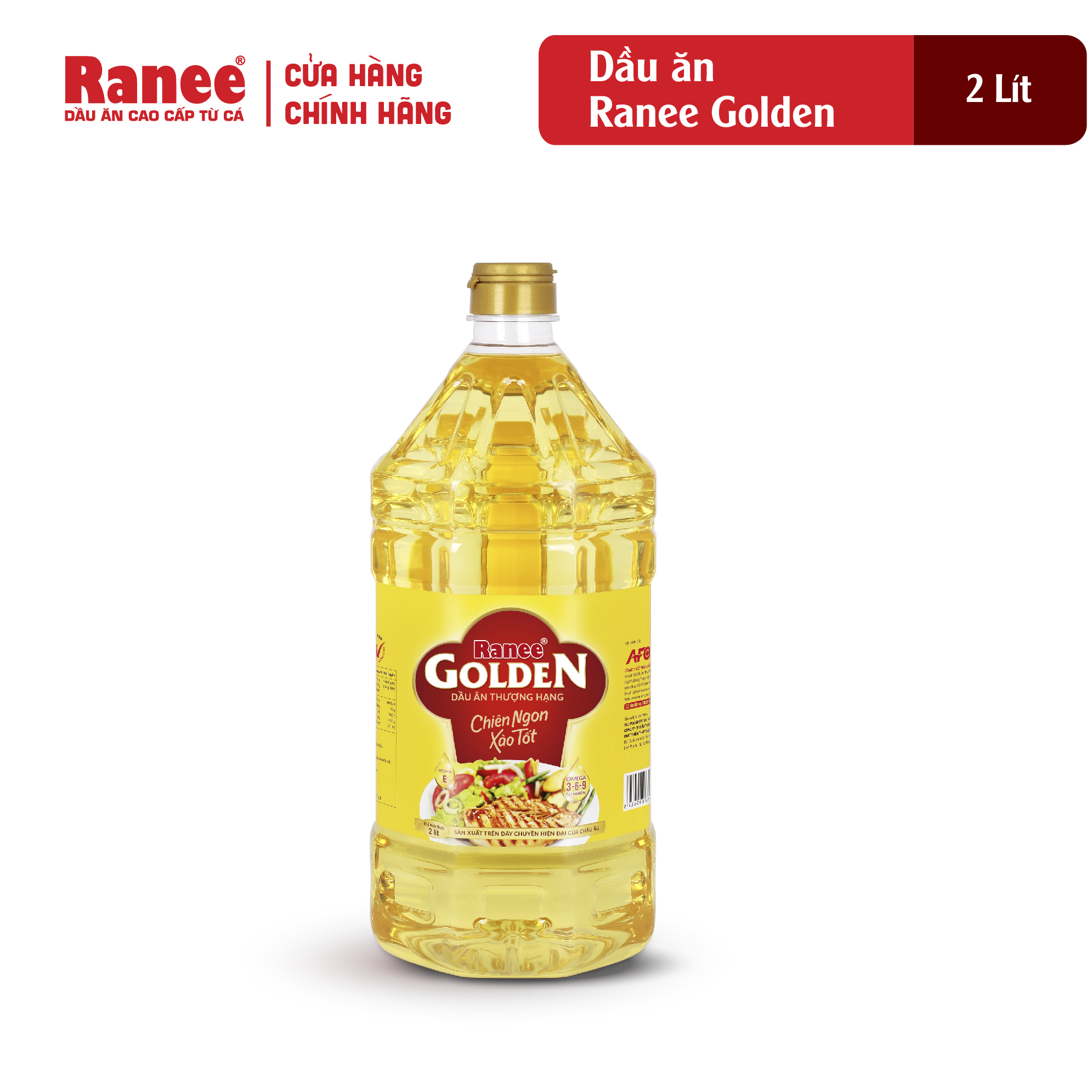 {Đơn 199k tặng hộp bơ -399k tặng vá gỗ}  Dầu ăn thượng hạng Ranee Golden 2 lít