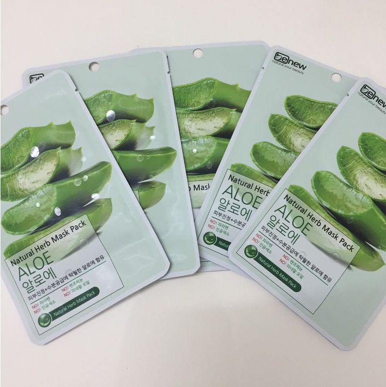 Mặt nạ benew natural herb mask pack - aloe 22ml
