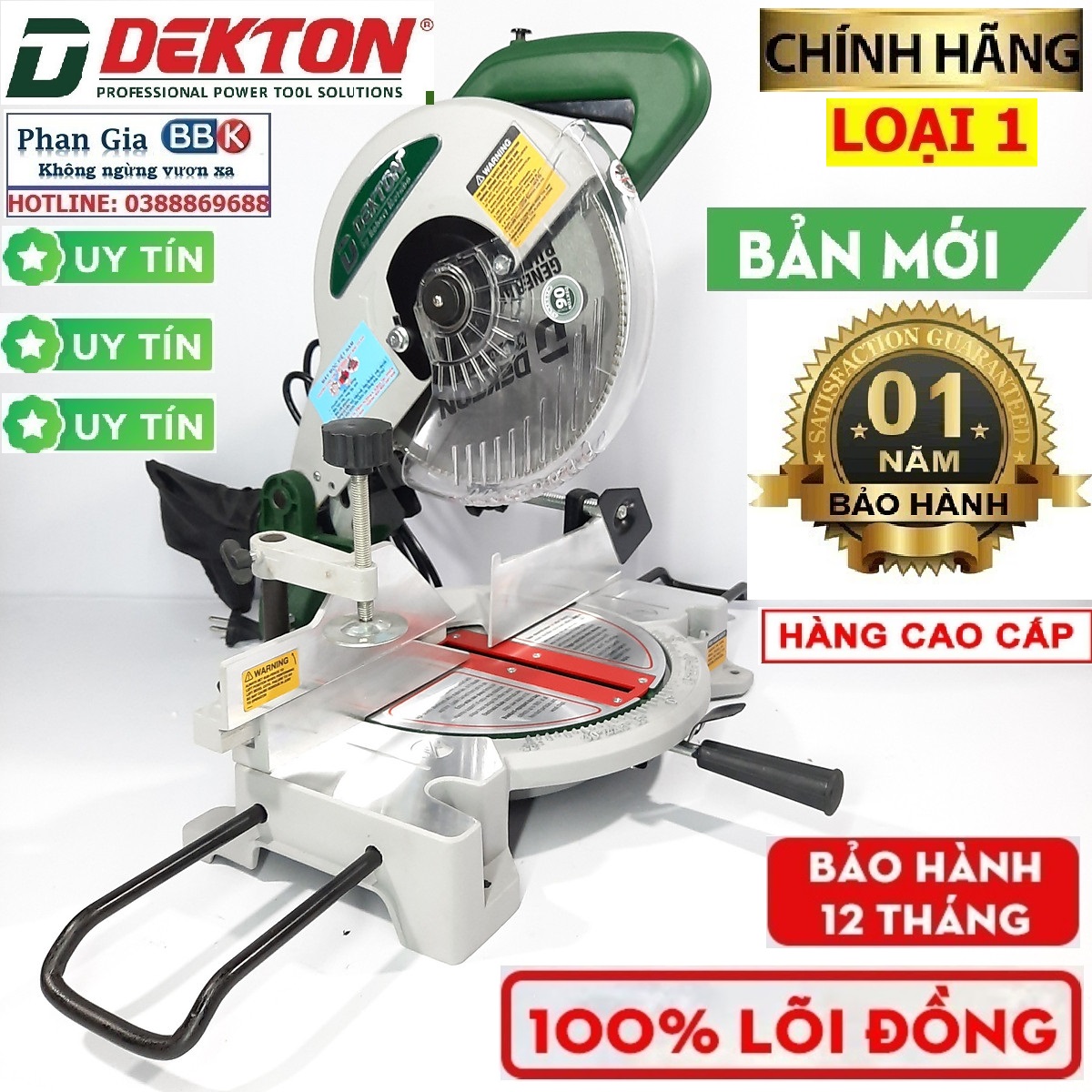 Máy cắt nhôm dekton 1850w chính hãng - tặng lưỡi cắt nhôm 299k