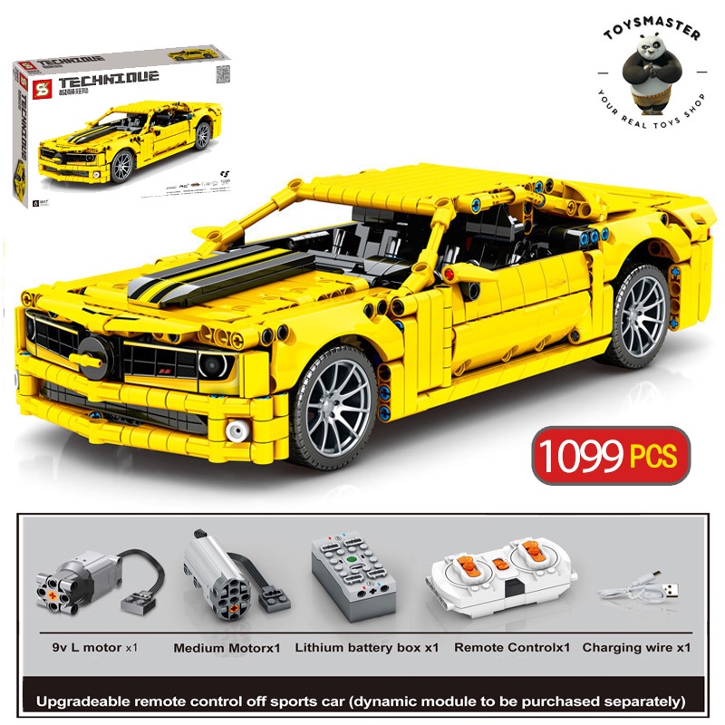 Đồ Chơi Lắp Ráp Kiểu LEGO Siêu Xe Thể Thao Cơ Bắp Điều Khiển Từ Xa Chevrolet  Camaro RC Yellow SY8617 Với 1099 Mảnh Ghép - MixASale