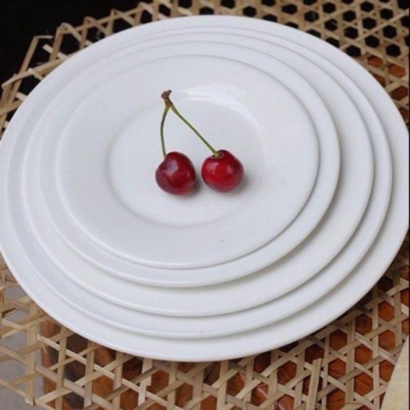 [HCM]1 Cặp Dĩa Sứ Trắng Ck ( Cạn Hoặc Sâu Lòng)