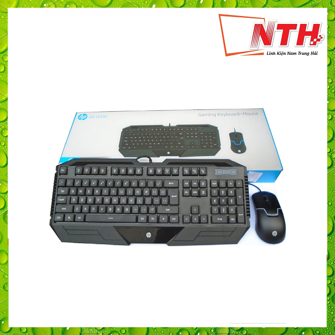 Combo phím chuột hp gk 1100 đen led