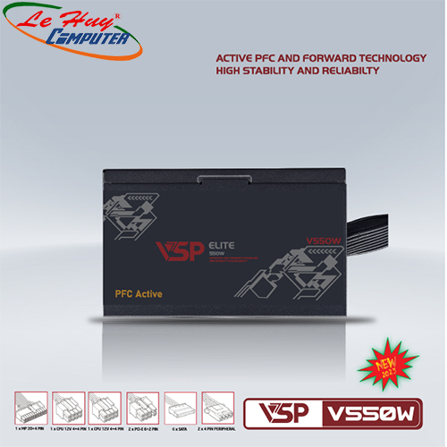 Nguồn máy tính VSP Elite V550W 550W