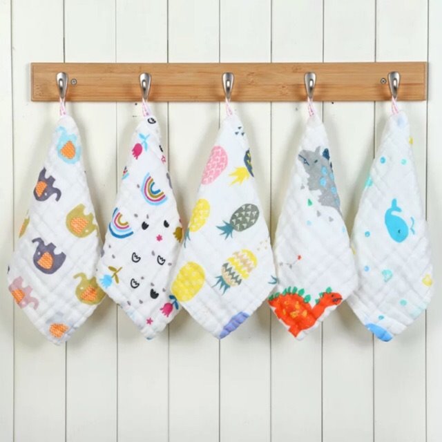 Set 10 Khăn Sữa Aden 6 lớp Cho Bé