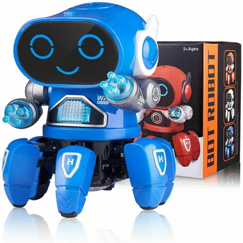 NEW 6-CLAWS ROBOT LED LIGHT MUSIC DANCING ELECTRIC KIDS TOY XMAS UK SELLER