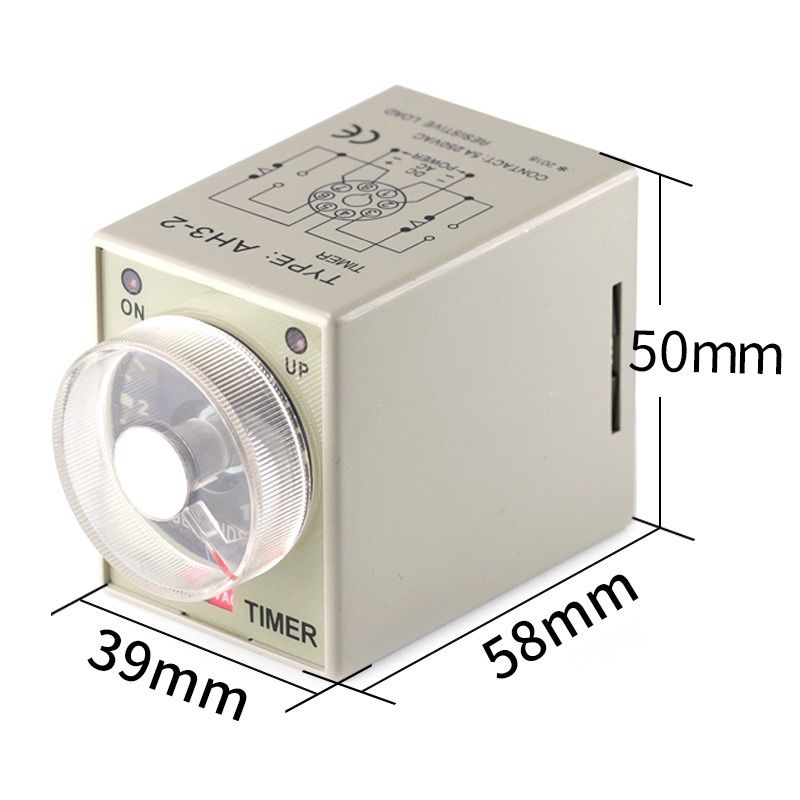 Rơ le thời gian CKC ( kèm đế ) - Relay thời gian CKC AH3-3 10S