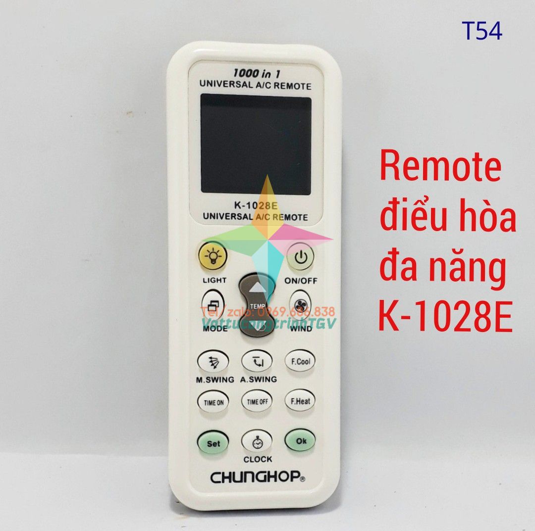 Điều khiển điều hòa đa năng 1000in1 k-1028e