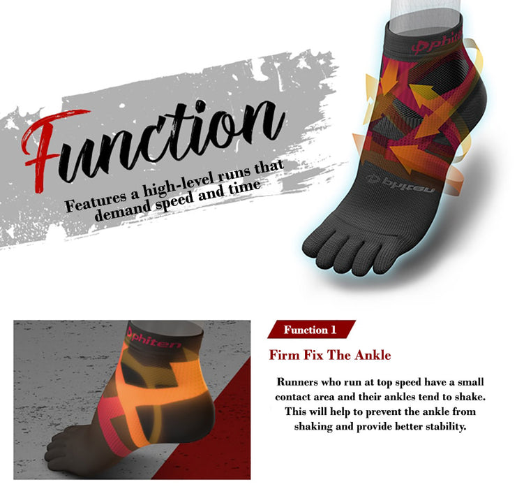 Tất chạy bộ xỏ ngón Phiten socking racer slim