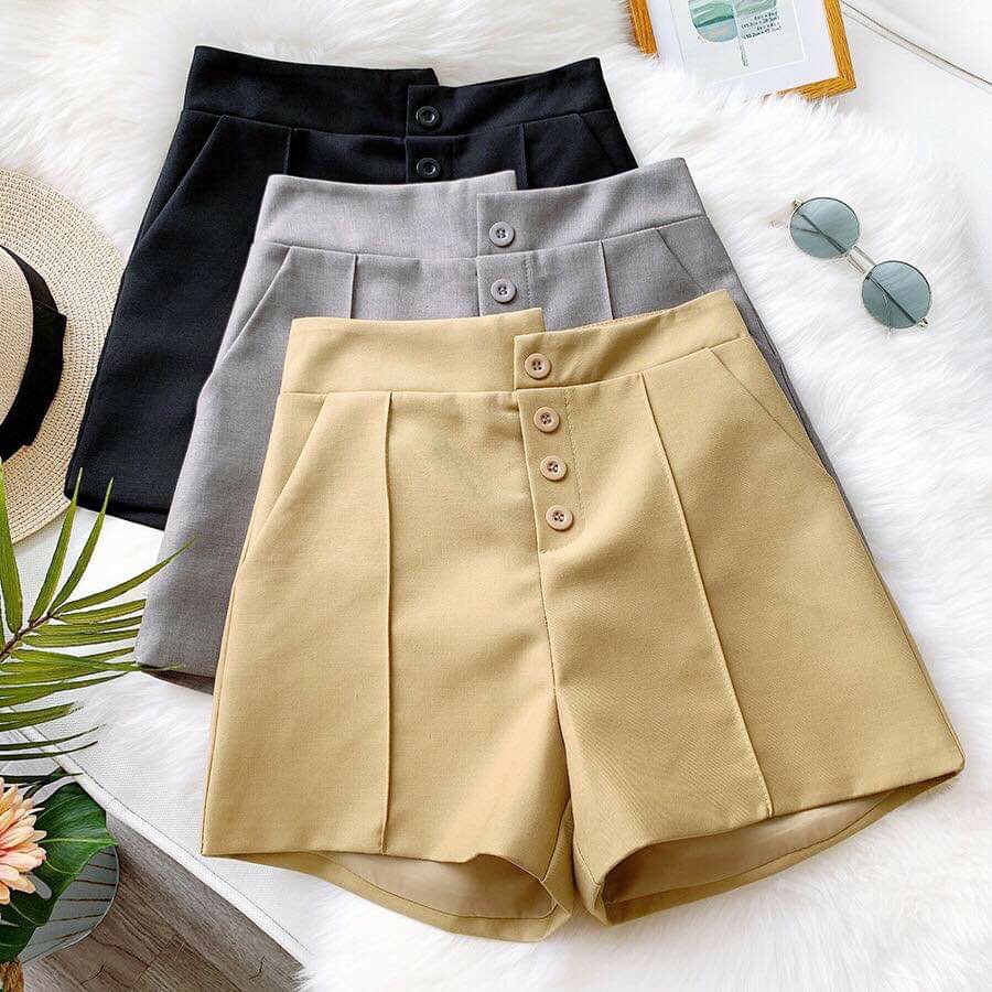 Quần short nữ lưng cao cạp lệch