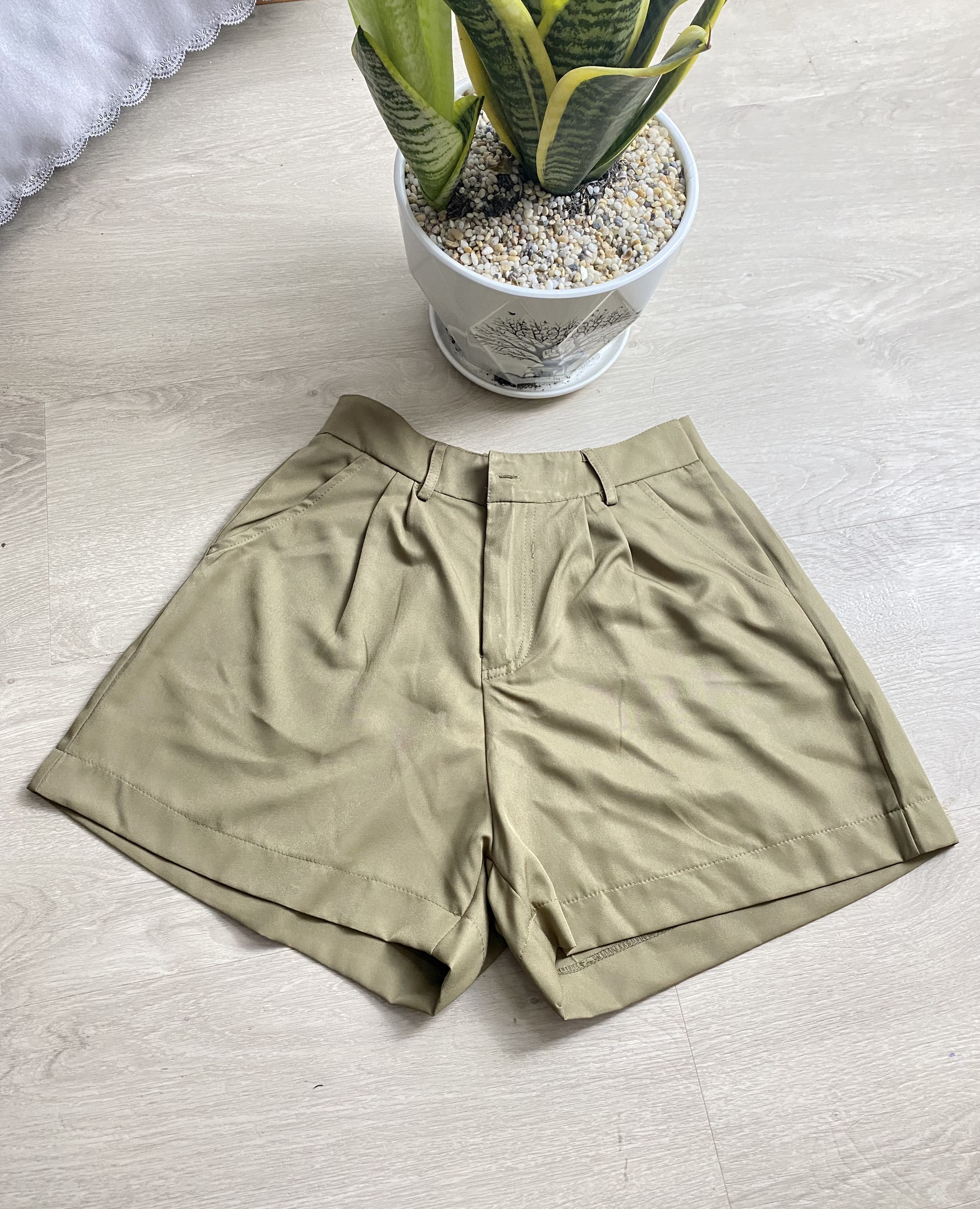 BIGSIZE (58-85KG) - QUẦN SHORT NỮ BASIC LƯNG CAO ỐNG RỘNG