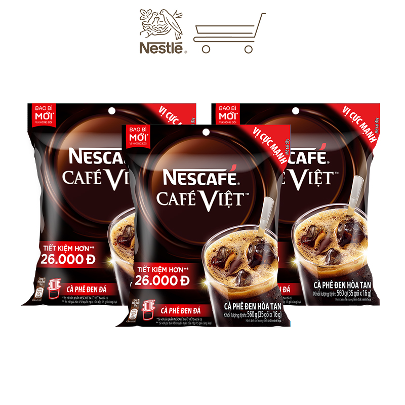 Combo 9 bịch nescafe đen/xanh đậm/đỏ date mới