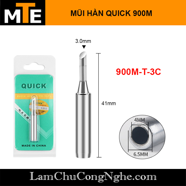 Mũi hàn quick 900m chính hãng chuyên dùng cho trạm hàn 936 937 các loại i, is, k, sk...