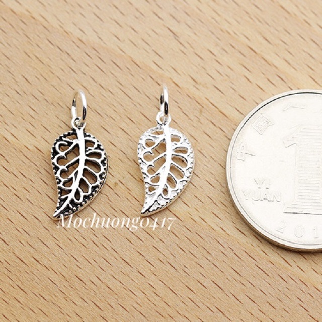 [S925] Charm bạc lá đơn - MH108