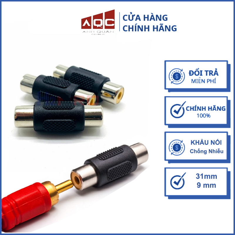 Đầu nối jack av hoa sen-rca chống sôi nhiễu - jack rắc nối av hoa sen rca