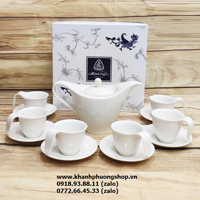 Bộ bình tách trà sứ Minh Long - bộ bình tách trà gốm sứ minh long