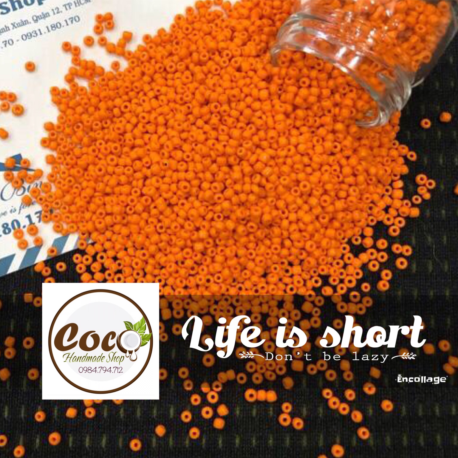 [HCM]100g Hạt Cườm Tấm Sứ 3mm