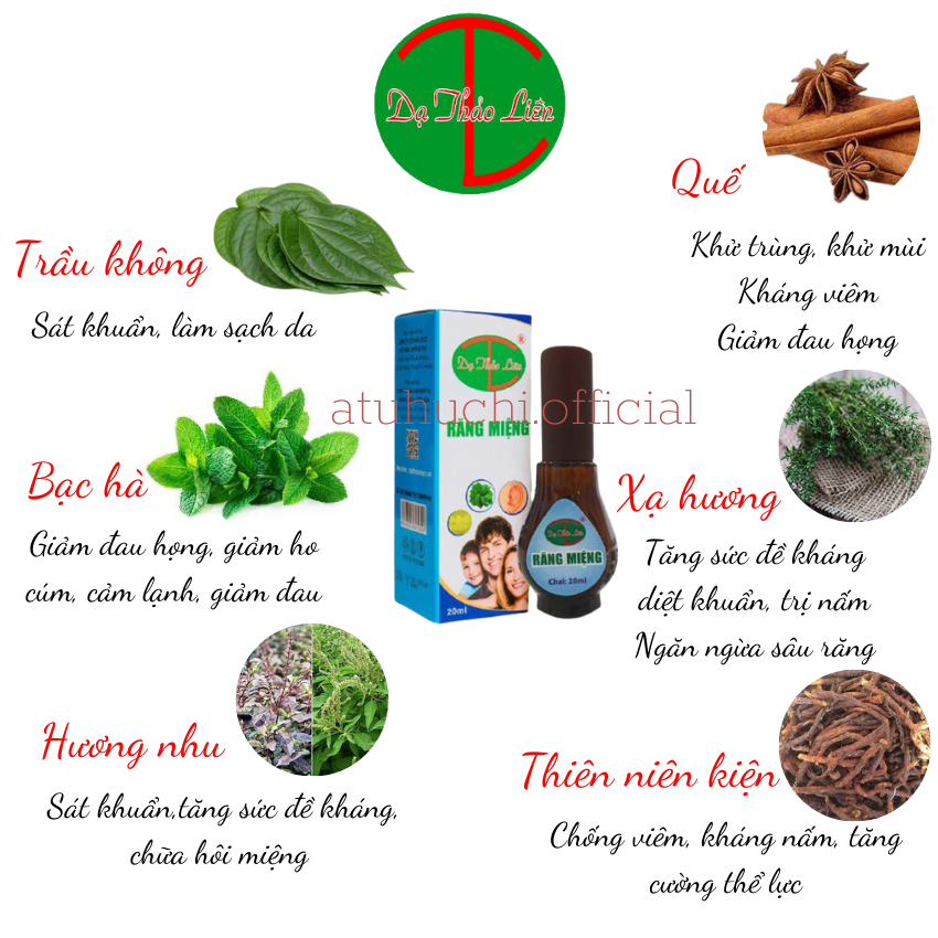 [Freeshipmax+quà 18k] Tinh Dầu Răng Miệng Dạ Thảo Liên 5ml
