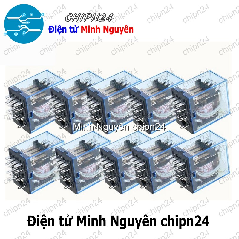 [1 con] (F201) Relay kiếng MY4NJ 14 chân 5A (HH54P AC220V/DC24V/DC12V) - [Chọn Loại] - HHH.00122