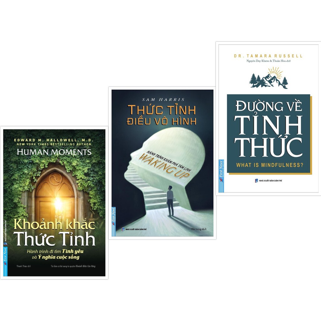 Combo 3 cuốn sách thức tỉnh điều vô hình + khoảnh khắc thức tỉnh + đường về tỉnh thức - firstnews
