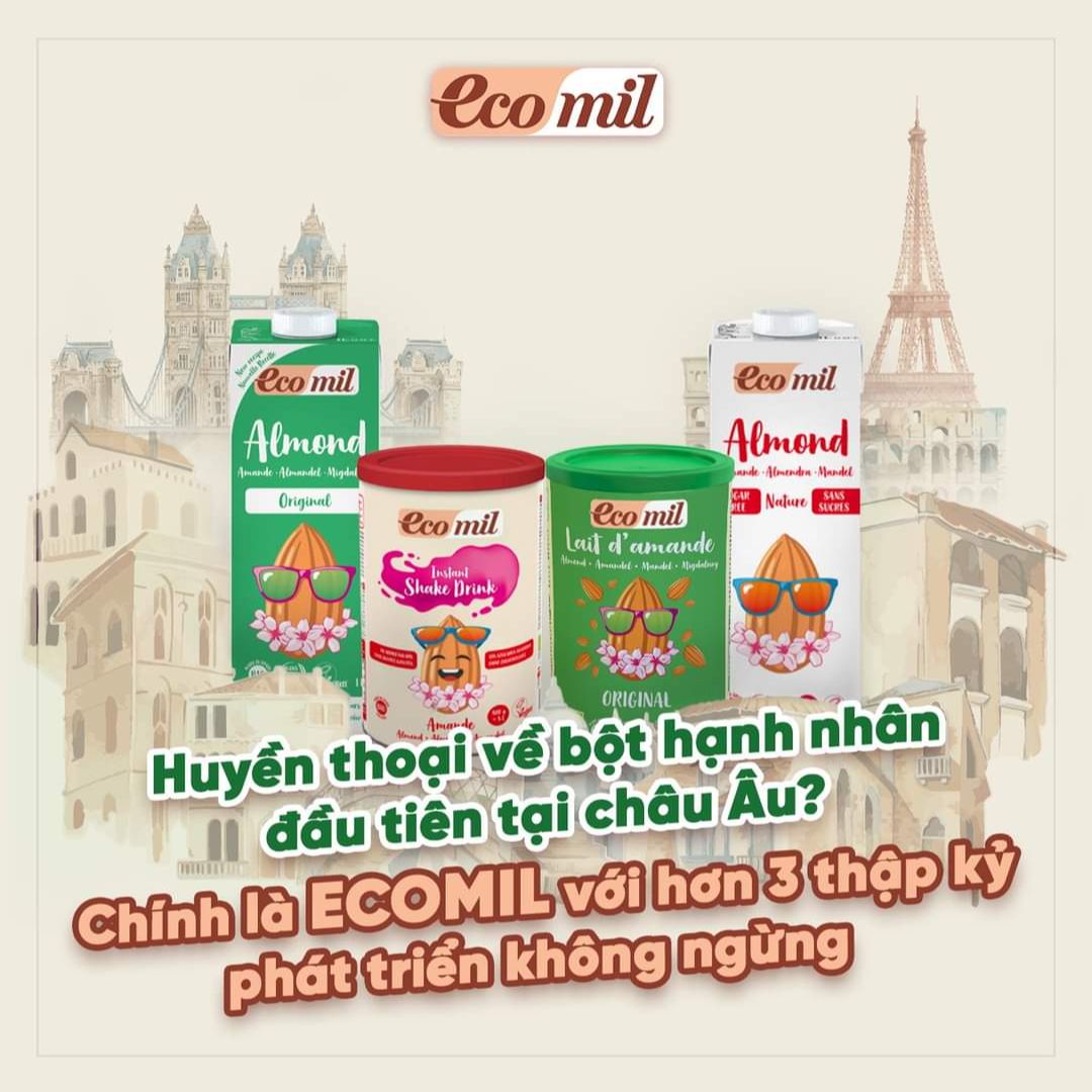 Sữa Dừa Không Đường Hữu Cơ Ecomil 1L