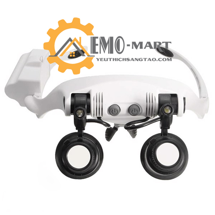 [FreeshipMAX] Kính lúp đeo mắt có đèn V4