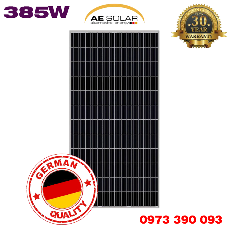 TẤM PIN ĐIỆN MẶT TRỜI MONO PERC 385W AE SOLAR