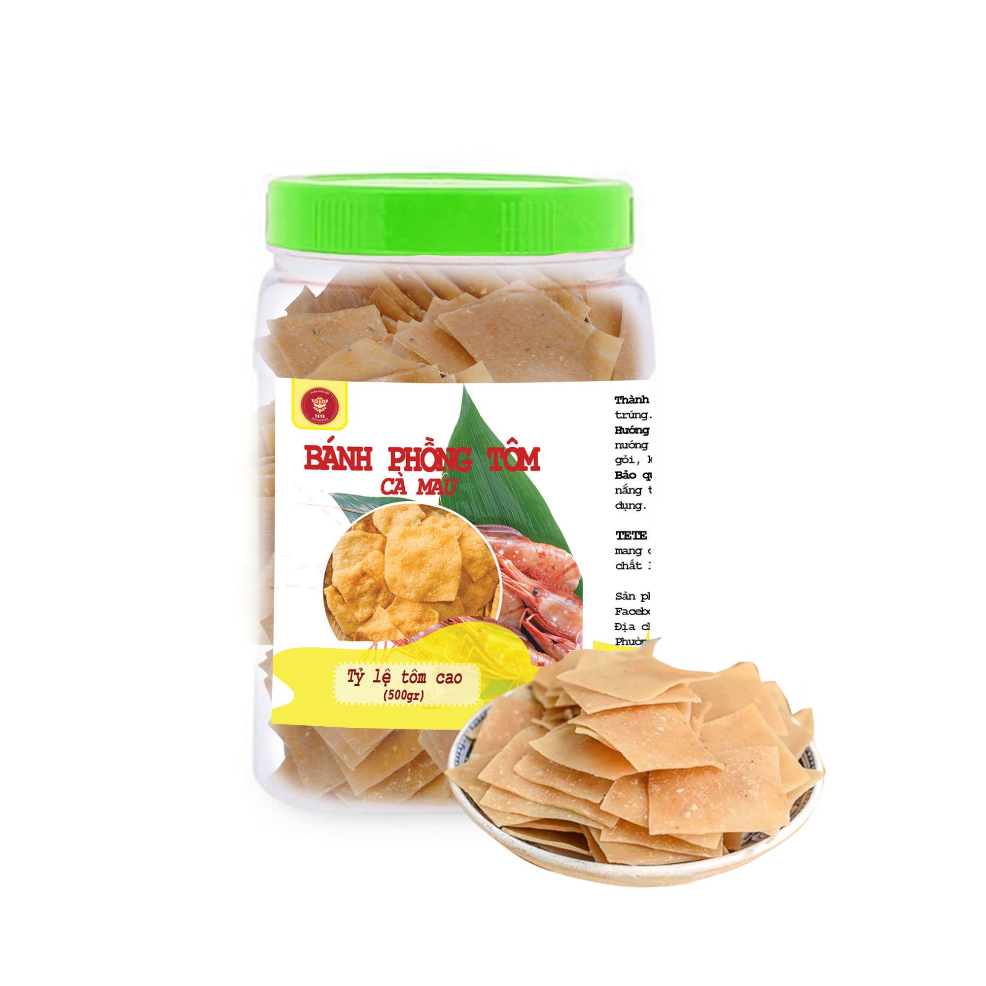 [Xử Lý Bởi Lazada] 500gram, BÁNH PHỒNG TÔM CÀ MAU TETE