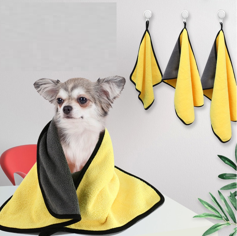 Khăn tắm chó mèo, khăn tắm thú cưng siêu thấm hút 30x60cm