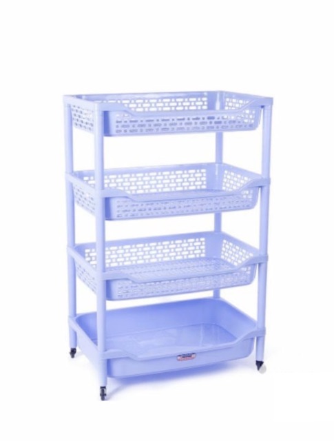 Kệ Chén Đại Duy Tân 4 Tầng Có Bánh Xe
