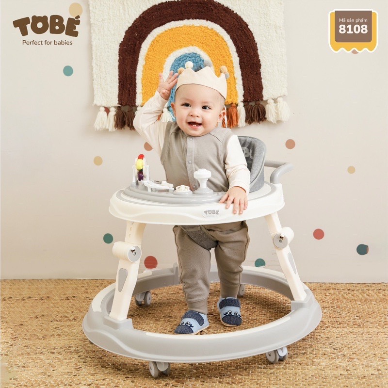 Xe Tròn Tập Đi DuBie Đa Năng TOBE Cho Bé <Có bàn phát nhạc kèm đồ chơi an toàn>