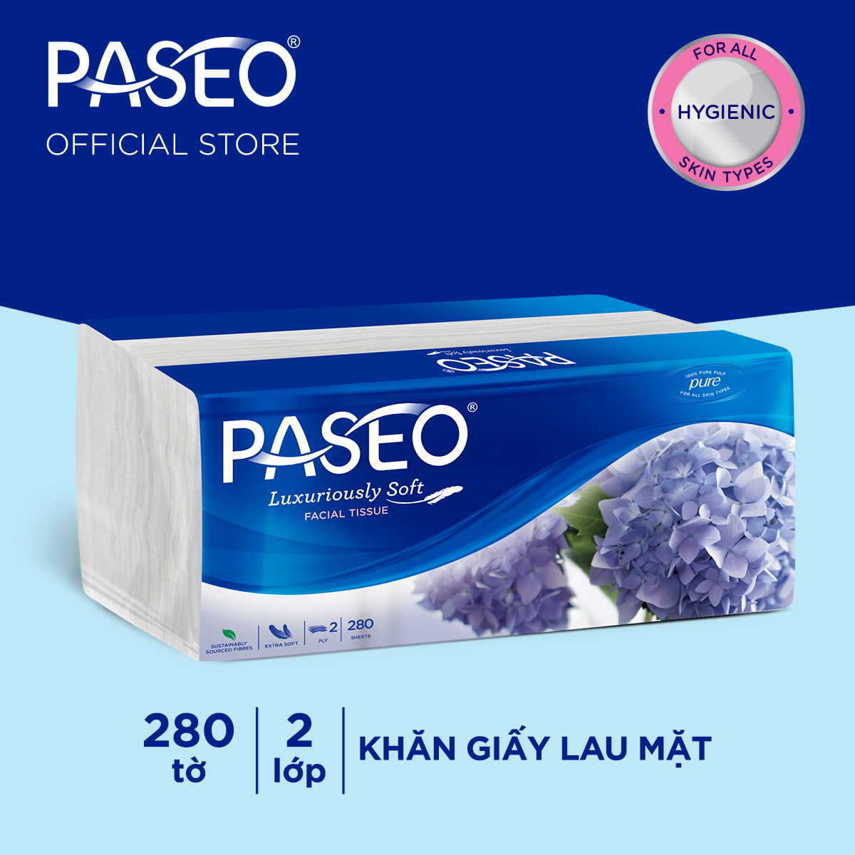 Combo 6 gói Khăn giấy thếp Paseo 280 tờ ( 2 lớp )