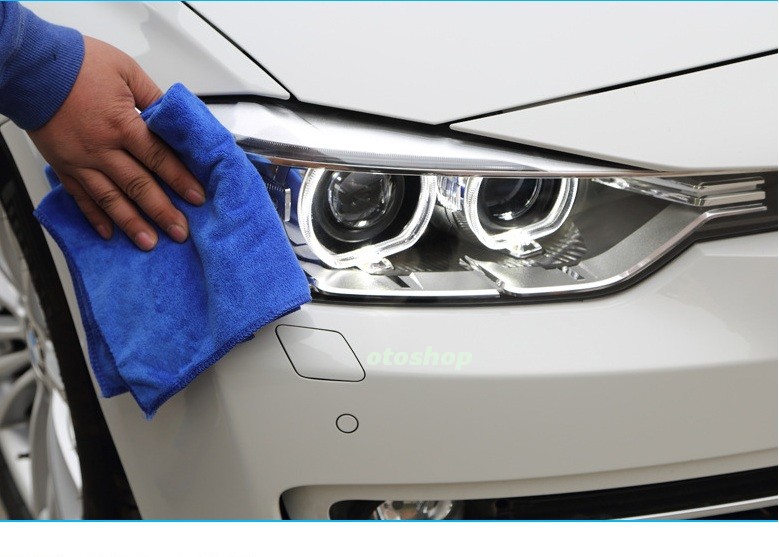 [HCM]Khăn lau xe microfiber loại siêu mịn 30x70cm