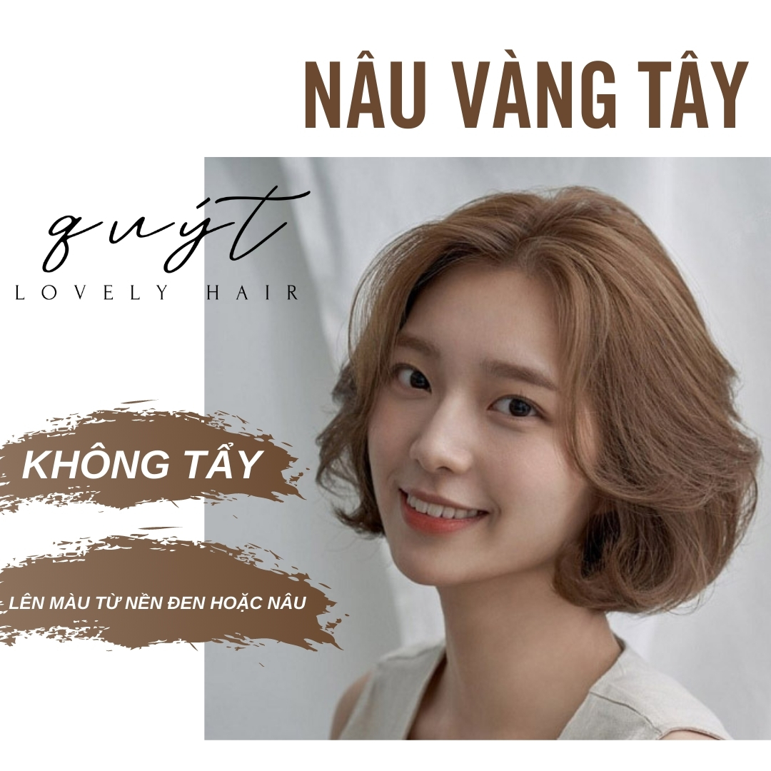 [HCM]Thuốc Nhuộm Tóc Nâu Vàng Tây - Không Tẩy-tặng oxy