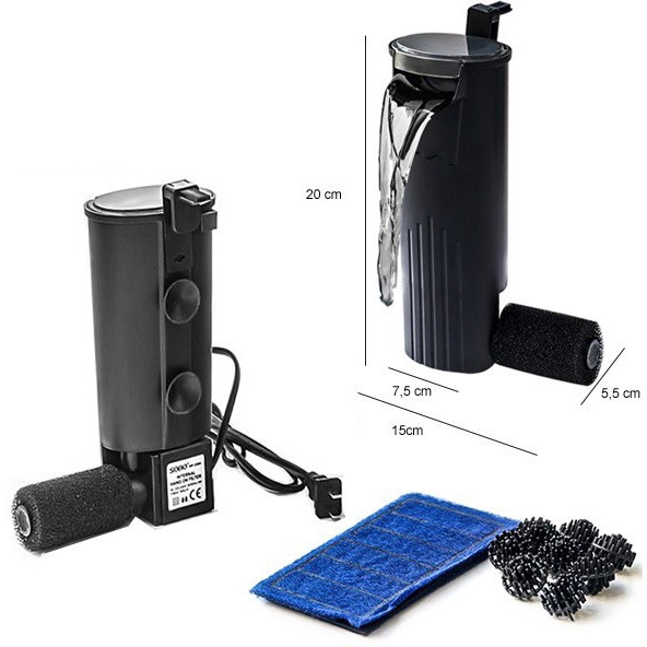 Lọc Thác Đứng Sobo Wp-208H cho bể cá cảnh (Hàng Công Ty)