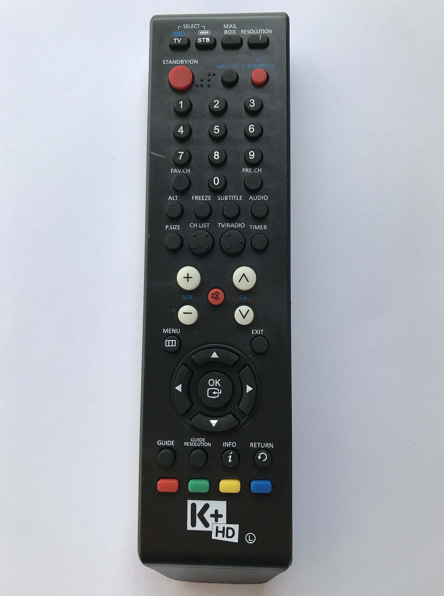 Remote điều khiển đầu thu kỹ thuật số K+HD Samsung, điều khiển tivi đầu thu K+HD Chảo