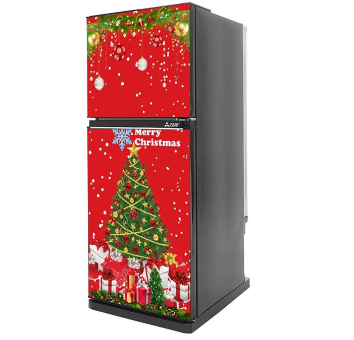 [HCM]Miếng dán tủ lạnh Cao cấp - Giáng sinh (Kích thước Ngang 50cm x Cao 1m2)