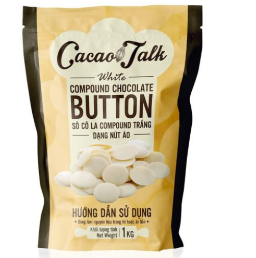 Sô Cô La Compound Trắng Dạng Nút Áo Cacao Talk chiết