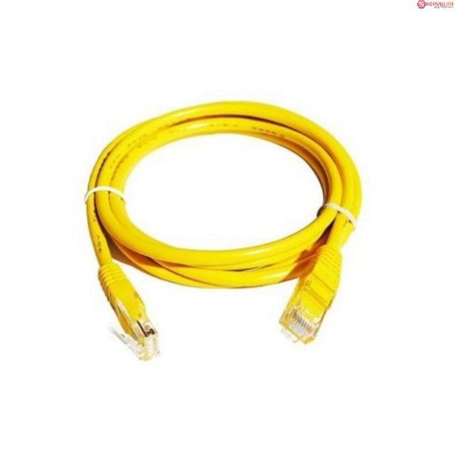 Dây mạng đúc sẵn 2 đầu 1m 2m cat5e zin bóc thiết bị mạng - cáp lan màu vàng