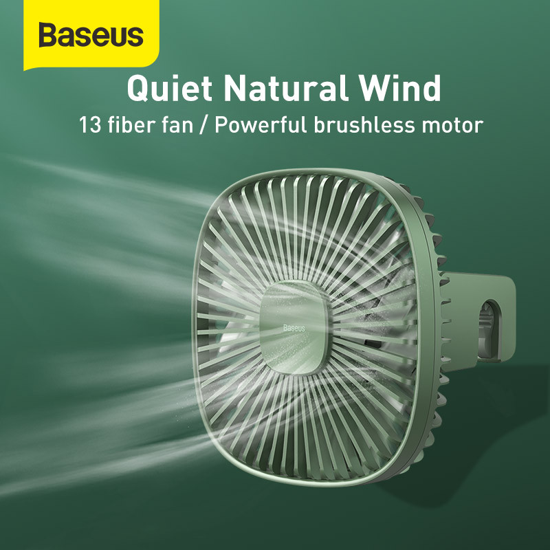 Baseus Magnetic Air Cooling Fan Wireless Car Handheld Fan 360 Degree Rotating Car Air Conditioner Rear Seat Fan