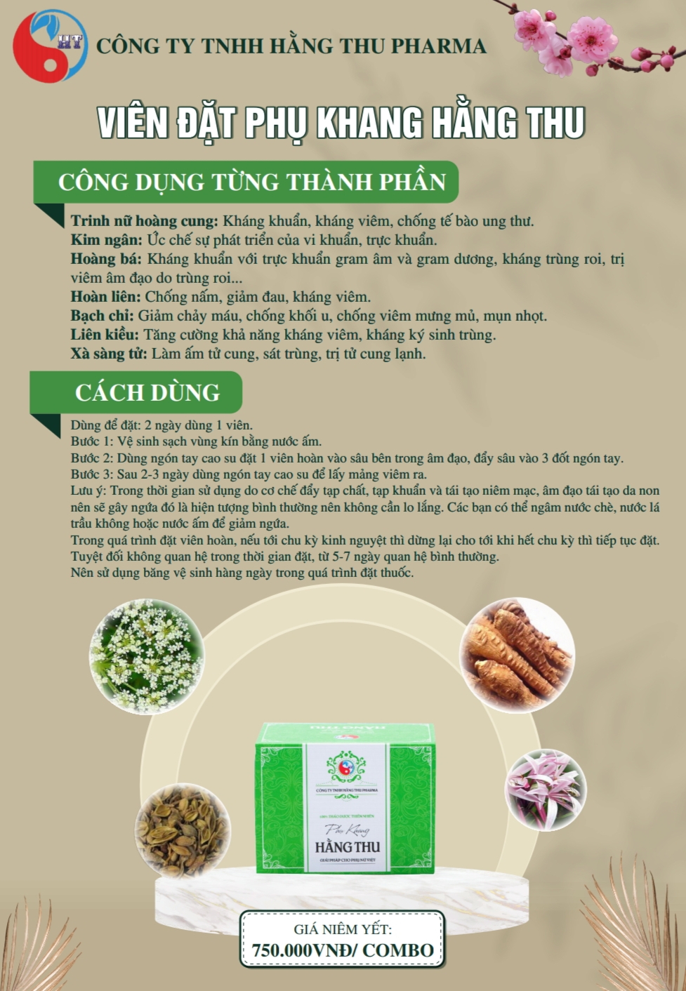Combo 2 Viên Phụ Khang dùng thử Hằng Thu