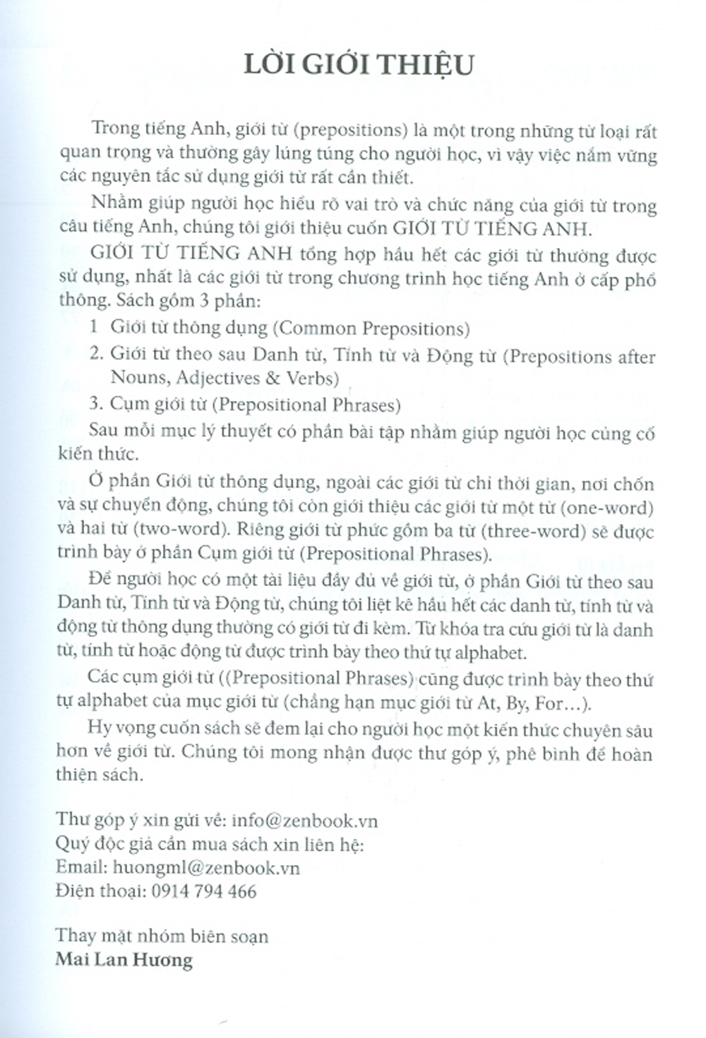 Giới Từ Tiếng Anh - Prepositions