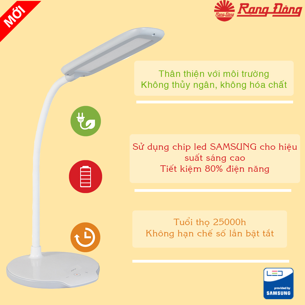Đèn bàn LED Rạng Đông cao cấp Cảm ứng RL-22